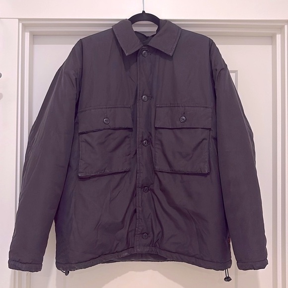[BDG by Urban Outfitters] Black Utility Puffer Military Bomber Jacket Men’s Sz S - Picture 2 of 13